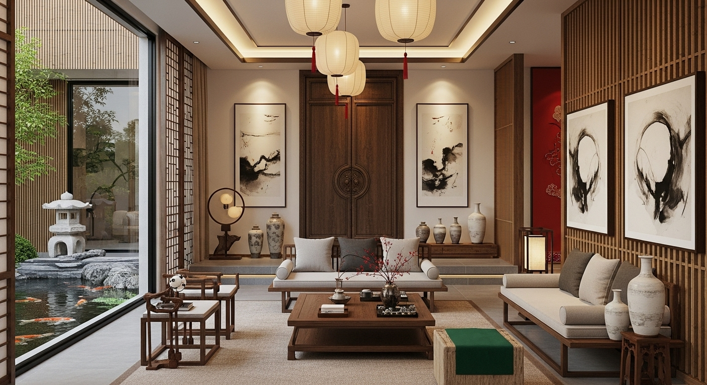 Thiết Kế Nội Thất Phong Cách Á Đông Hiện Nay