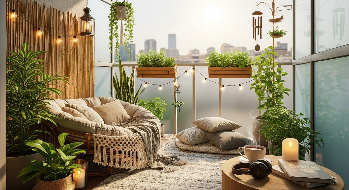 ý tưởng trang trí ban công chung cư